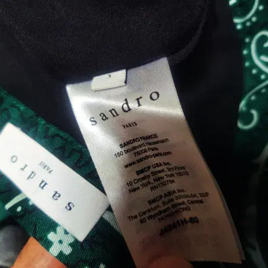 [BUNJANG] Sandro Paisley Green Pleated Skirt / 산드로 페이즐리 그린 플리츠 스커트 폴1326