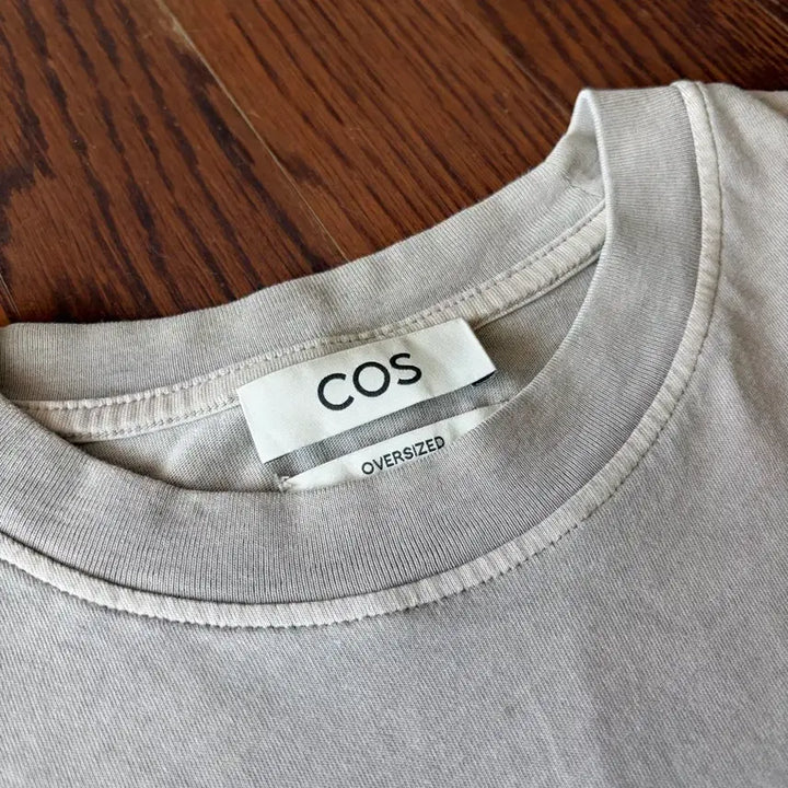 [BUNJANG] COS Beige Oversized Short Sleeve T-Shirt Size S / COS 코스 베이지 오버사이즈 반팔 티셔츠  S/175