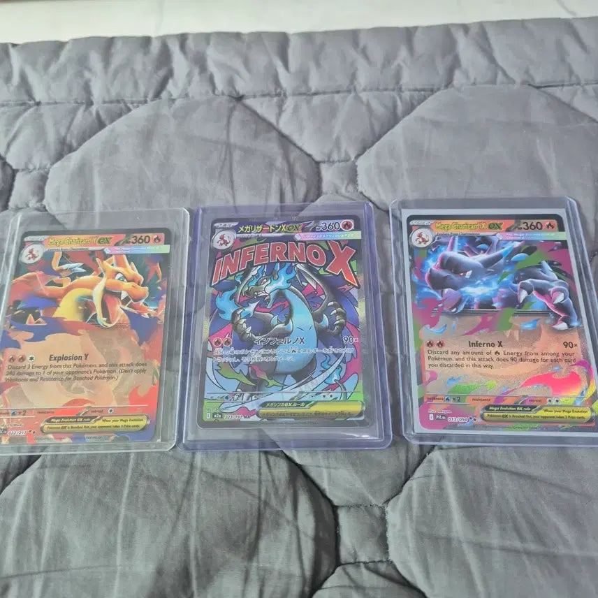 [BUNJANG] Pokemon Card Mega Charizard EX Bundle (North American &amp; Japanese Versions) / 포켓몬 카드 메가 리자몽 EX 일괄 흑자몽 북미 일판