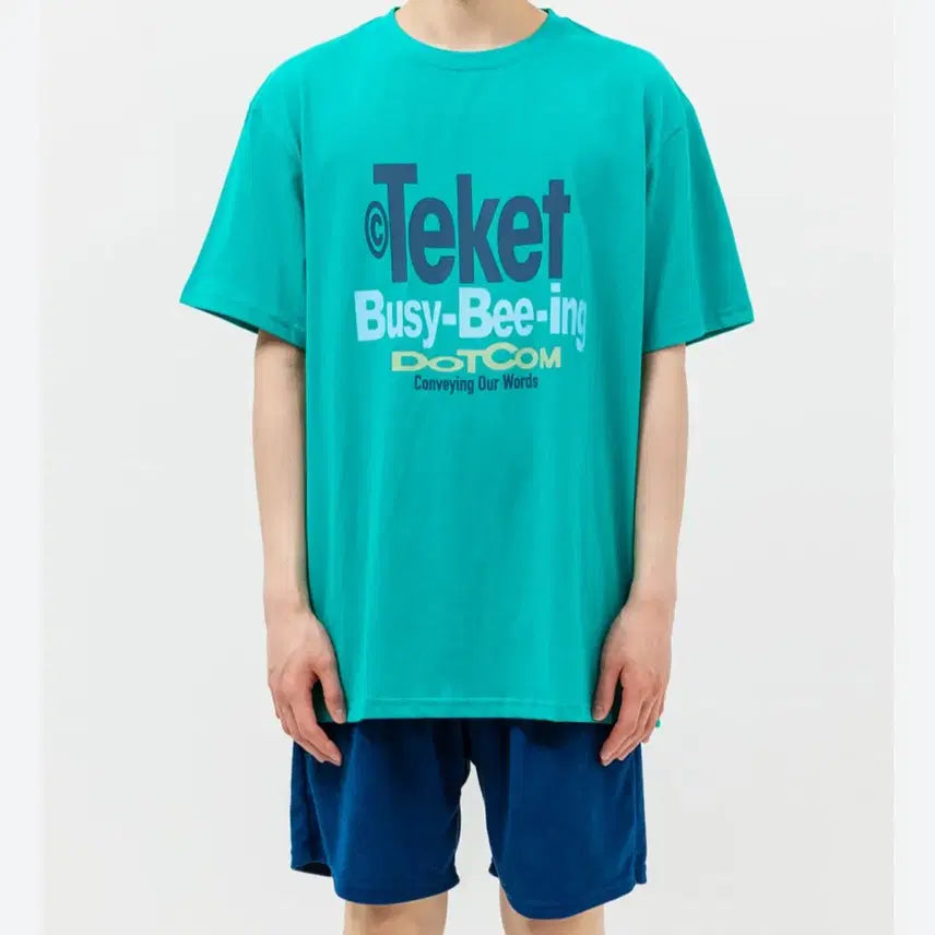 [BUNJANG] Teket Green T-Shirt L / Teket 테켓 반팔 티셔츠 L