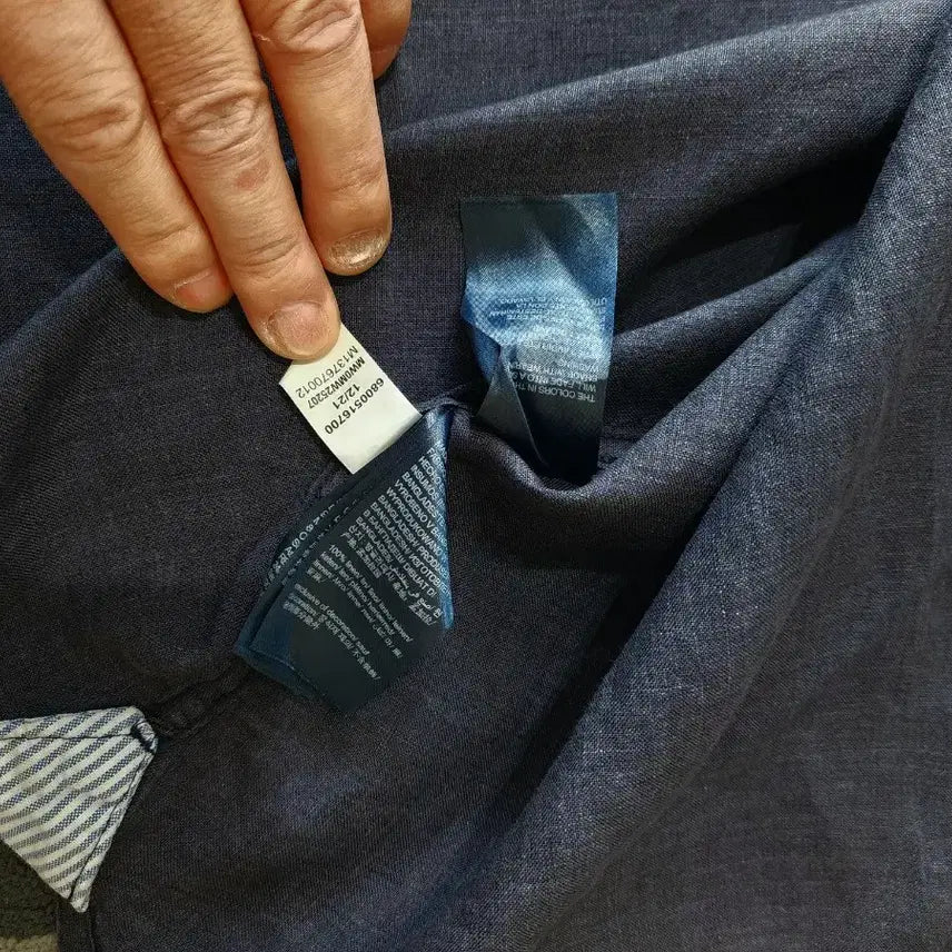 [BUNJANG] Tommy Hilfiger Linen Shirt - Deep Blue (L) / 타미힐피거 린넨셔츠 / 딥블루 L