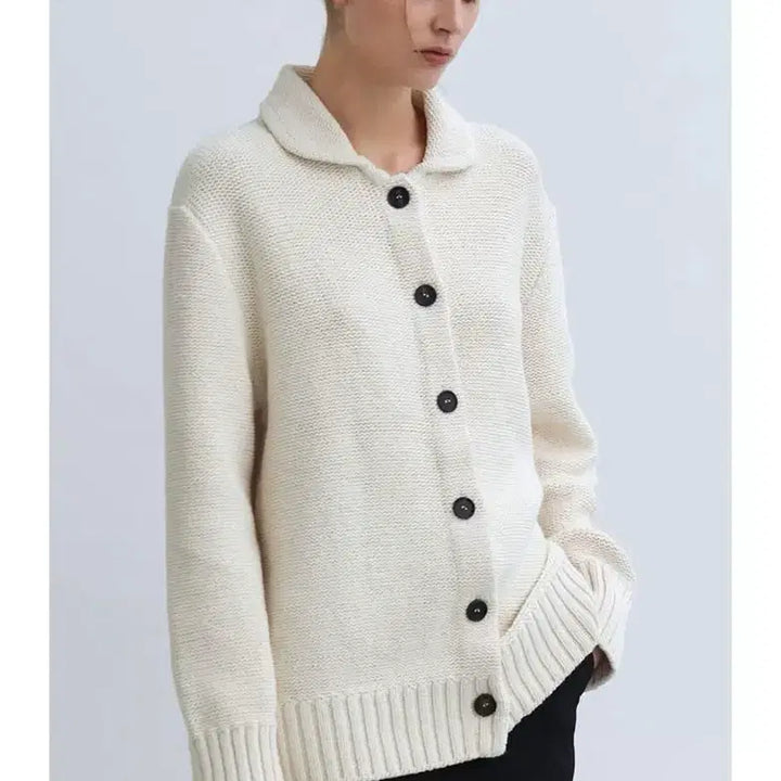 [BUNJANG] Moondal Benetta Ivory Cardigan / 문달 화이트 가디건