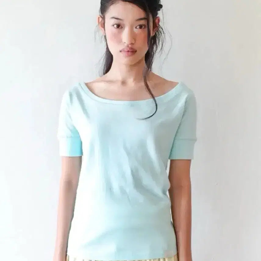 [BUNJANG] Shop Fairy Ribbed Half Top - Mint / 샵페어리 리브 립 하프탑 rib half top 민트