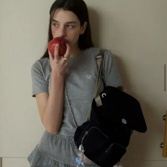 [BUNJANG] Minitmute Chloe Backpack Mix Black / 미닛뮤트 클로백팩 믹스블랙