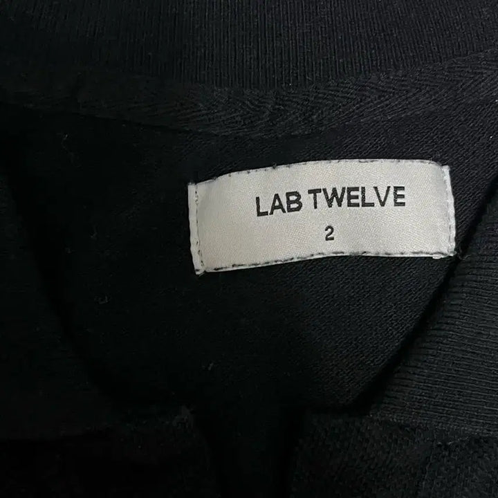 [BUNJANG] LAP12 Oversized Pique T-shirt Black Size 2 / (남성 카라티) 랩12 오버핏 피케티셔츠 블랙 2사이즈