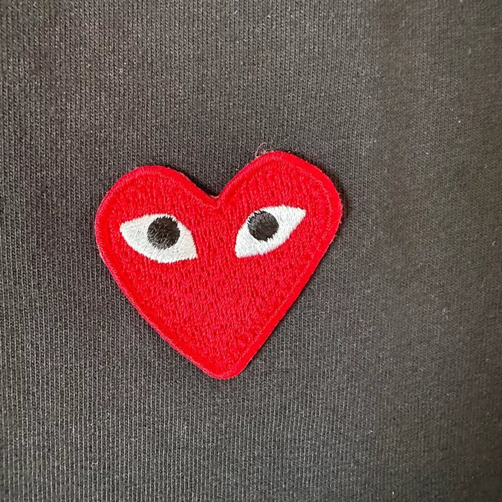 [BUNJANG] Comme des Garcons Black T-Shirt with Heart Logo / 꼼데가르송 검정 반팔 티셔츠 하트 로고