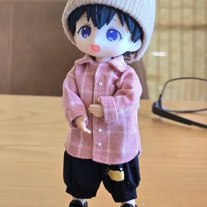 [BUNJANG] Obitsu Check Shirt for 12cm Doll / 오비츠 셔츠 남방 옷