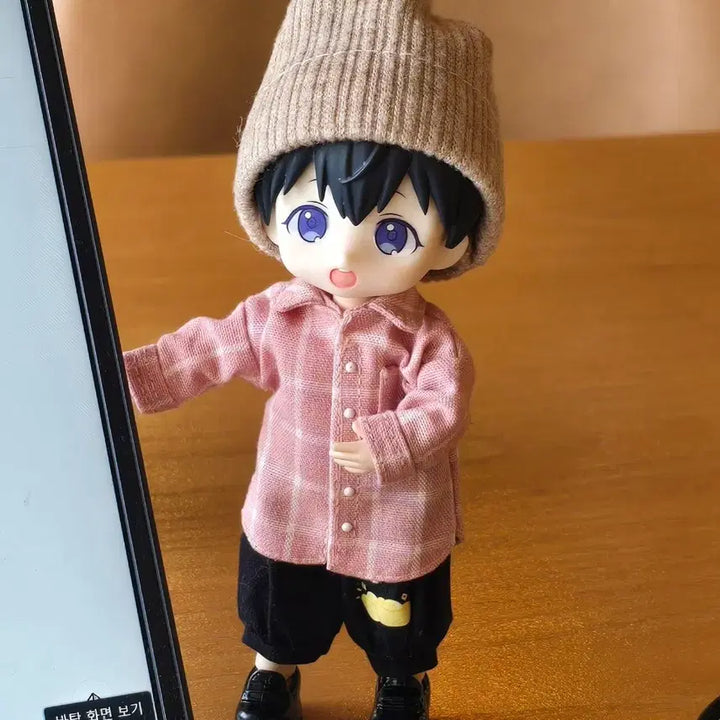 [BUNJANG] Obitsu Check Shirt for 12cm Doll / 오비츠 셔츠 남방 옷