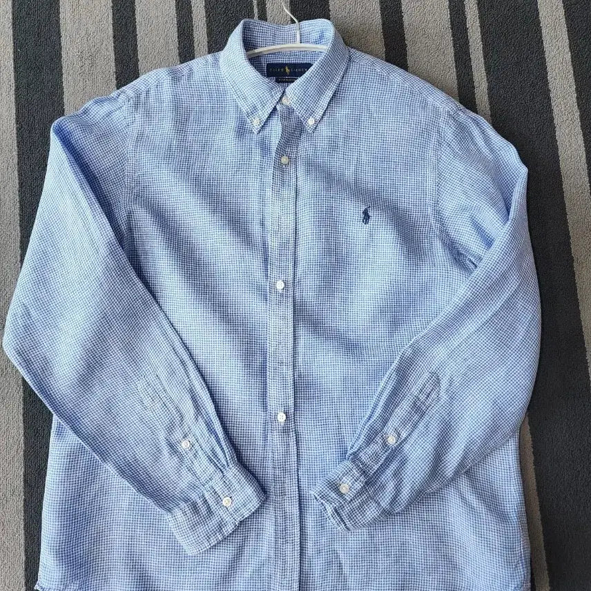 [SOLD OUT] 폴로 랄프로렌 블루린넨 깅엄셔츠