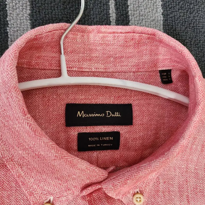 [BUNJANG] Massimo Dutti Pink Linen Patch Shirt / 마시모두띠 핑크 린넨 셔츠 패치 셔츠
