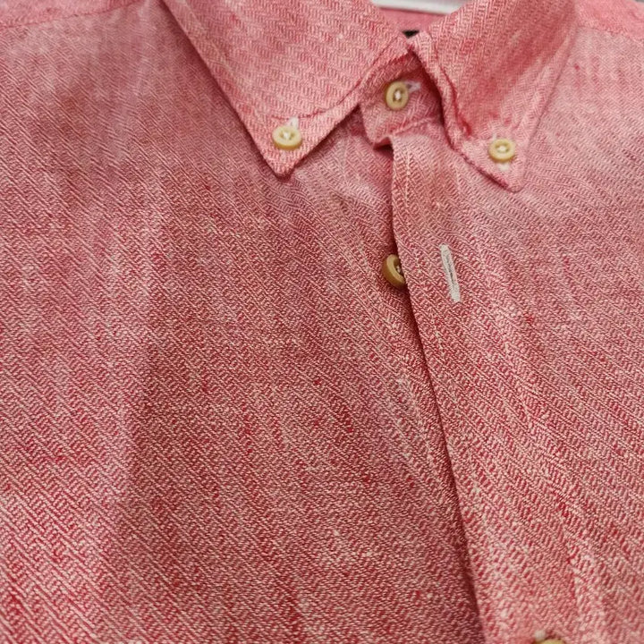 [BUNJANG] Massimo Dutti Pink Linen Patch Shirt / 마시모두띠 핑크 린넨 셔츠 패치 셔츠