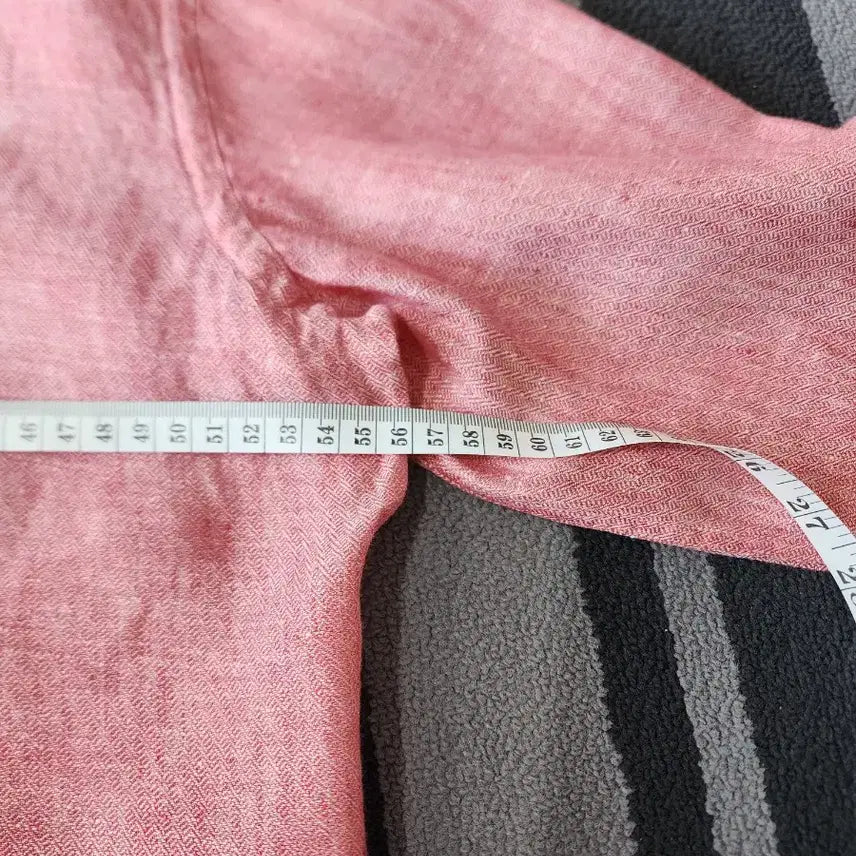 [BUNJANG] Massimo Dutti Pink Linen Patch Shirt / 마시모두띠 핑크 린넨 셔츠 패치 셔츠