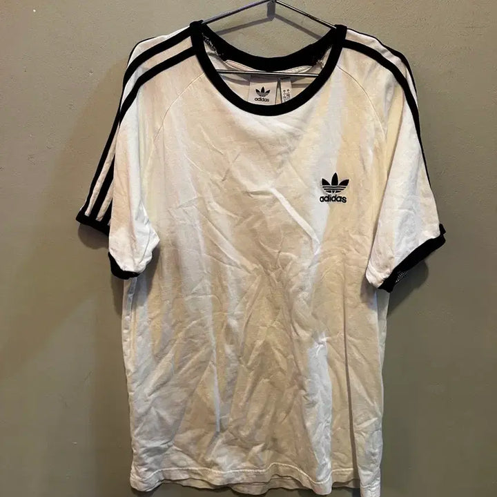 [BUNJANG] Adidas Beckenbauer White Black T-Shirt Size L / 아디다스 베켄바우어 흰검 티셔츠