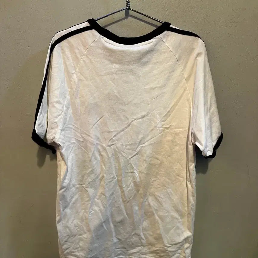 [BUNJANG] Adidas Beckenbauer White Black T-Shirt Size L / 아디다스 베켄바우어 흰검 티셔츠