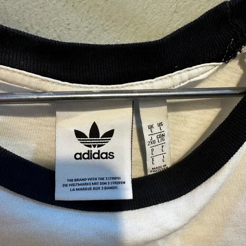 [BUNJANG] Adidas Beckenbauer White Black T-Shirt Size L / 아디다스 베켄바우어 흰검 티셔츠