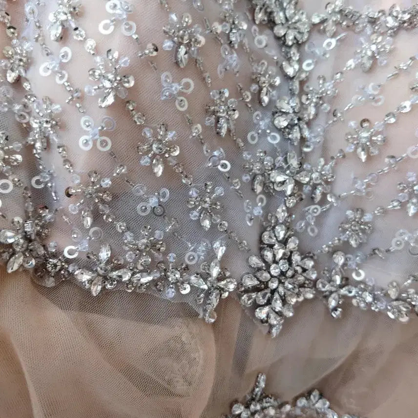 [BUNJANG] Beaded Embellished Maxi Dress / 비즈 장식 드레스