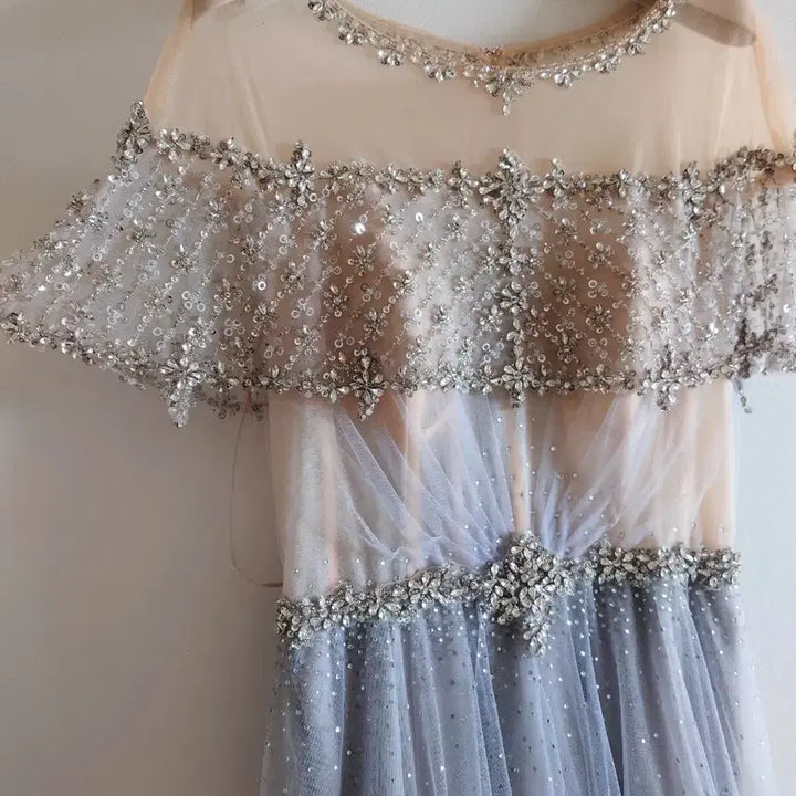 [BUNJANG] Beaded Embellished Maxi Dress / 비즈 장식 드레스