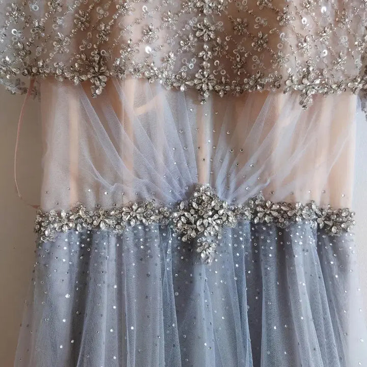 [BUNJANG] Beaded Embellished Maxi Dress / 비즈 장식 드레스
