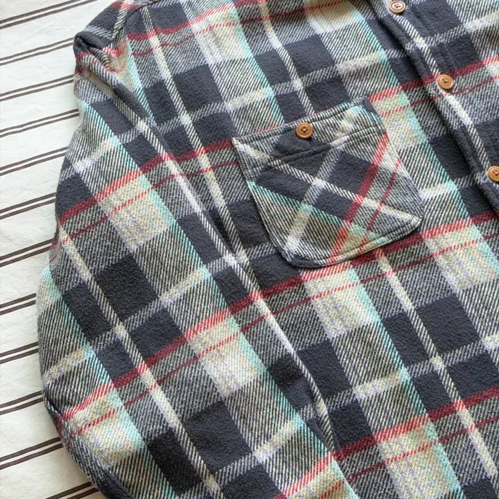 [BUNJANG] Kakis Khaki Flannel Check Shirt / [옷장정리떨이]카키스 플란넬 셔츠