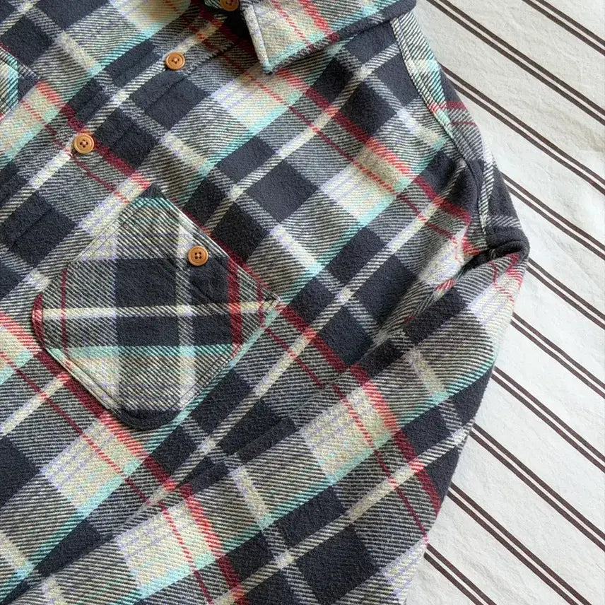 [BUNJANG] Kakis Khaki Flannel Check Shirt / [옷장정리떨이]카키스 플란넬 셔츠
