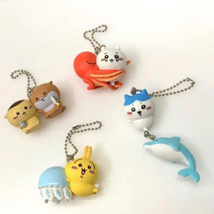[BUNJANG] Muzy Factory Chiikawa Aquarium Gacha Keyring / 먼작귀 치이카와 수족관 가챠 키링 모몽가 하치와레 우사기 치이카와