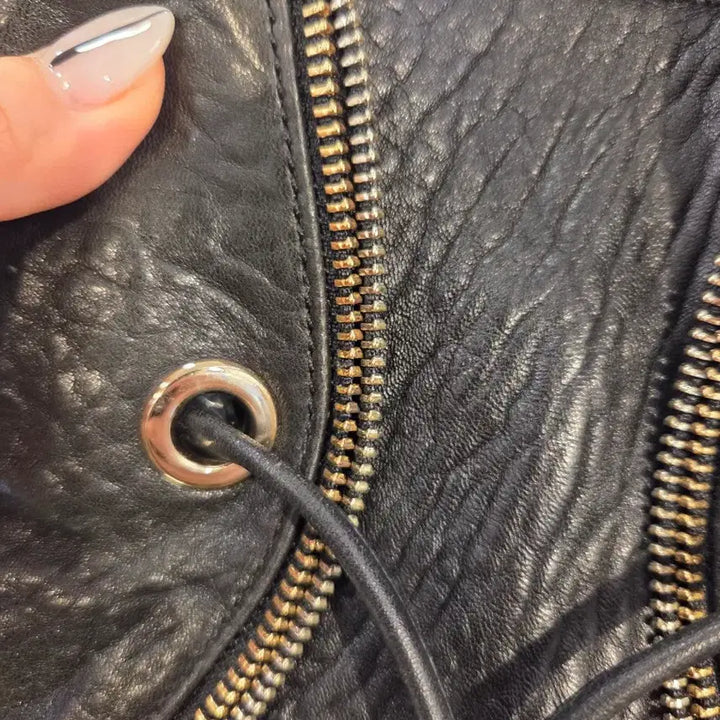 [BUNJANG] Renoma Leather Shoulder/Cross Bag / 레노마 콤비지퍼 레더 백 (끈조절가능)