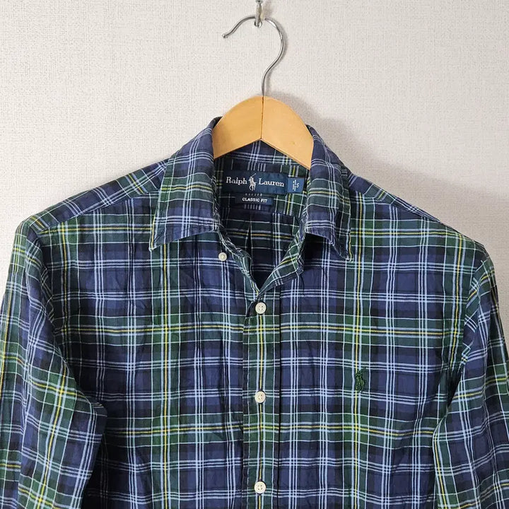 [BUNJANG] Polo Ralph Lauren Classic Fit Cotton Check Shirt Green/Blue / 폴로 랄프로렌 코튼 체크셔츠 그린블루 정품 클래식핏 100