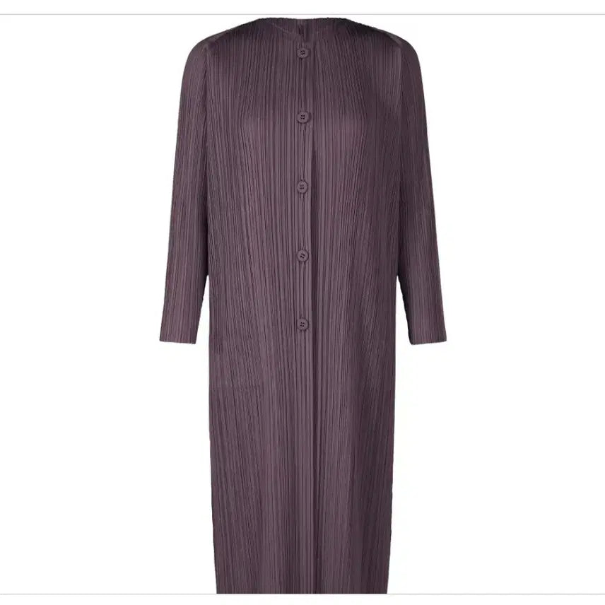 [BUNJANG] Pleats Please Dark Purple Long Cardigan / 플리츠플리즈 다크퍼플 롱가디건