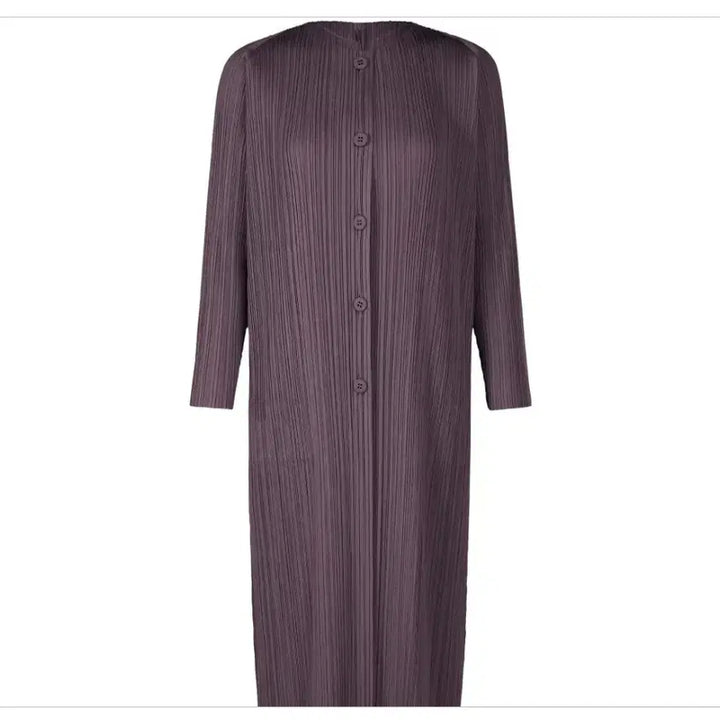 [BUNJANG] Pleats Please Dark Purple Long Cardigan / 플리츠플리즈 다크퍼플 롱가디건