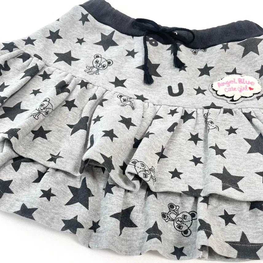[BUNJANG] Angle Blue Star Ruffled Skirt / Angle blue 엔젤블루 헤이세이깔 별 캉캉스커트 조지후쿠 팝갸루키치