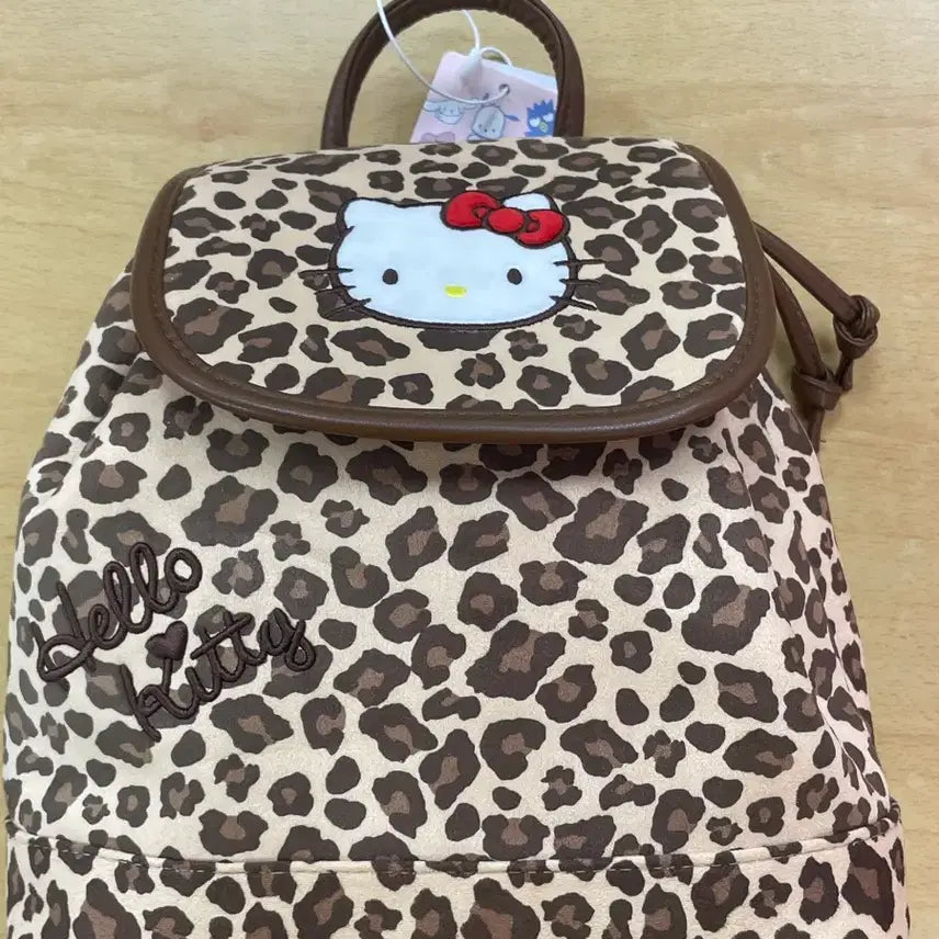 [BUNJANG] Hello Kitty Leopard Print Backpack / 헬로키티 레오파드 호피 백팩 가방 새상품(정품)