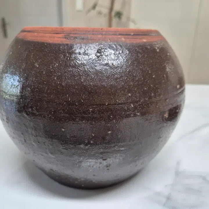[BUNJANG] Antique Korean Onggi Seed Jar with Lid Set / 옛날옹기 씨앗단지