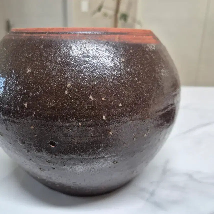[BUNJANG] Antique Korean Onggi Seed Jar with Lid Set / 옛날옹기 씨앗단지