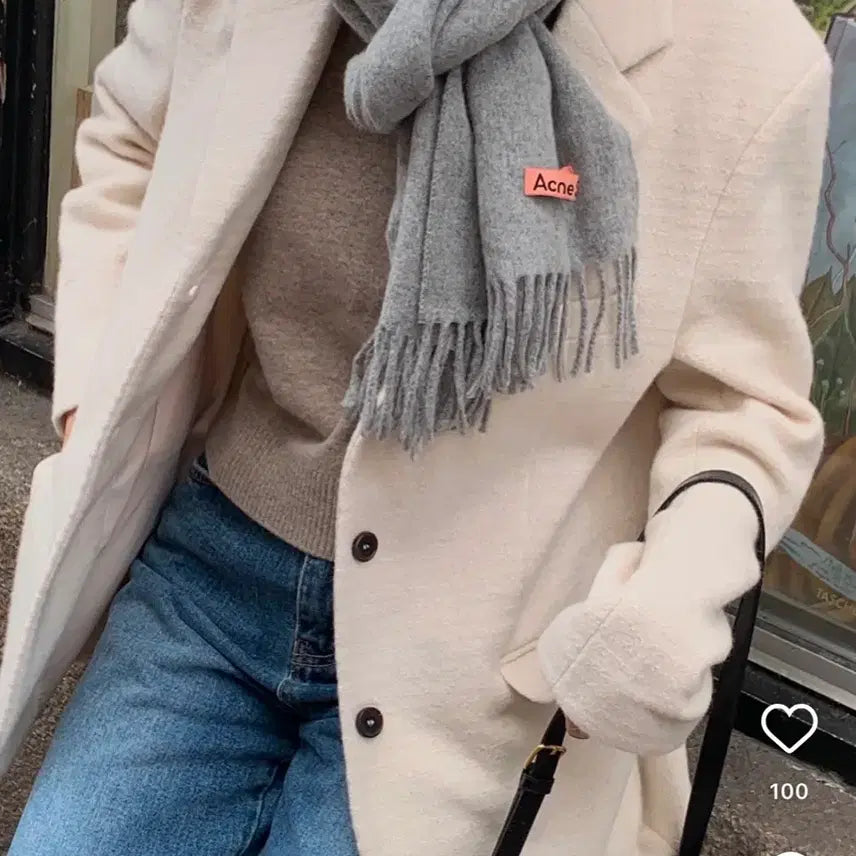 [BUNJANG] Ssonglabel Wool JK Jacket Ivory New / 쏭라벨 울 jk 아이보리 새제품