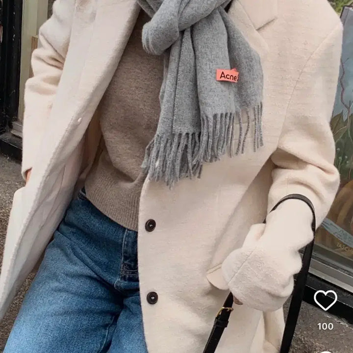 [BUNJANG] Ssonglabel Wool JK Jacket Ivory New / 쏭라벨 울 jk 아이보리 새제품