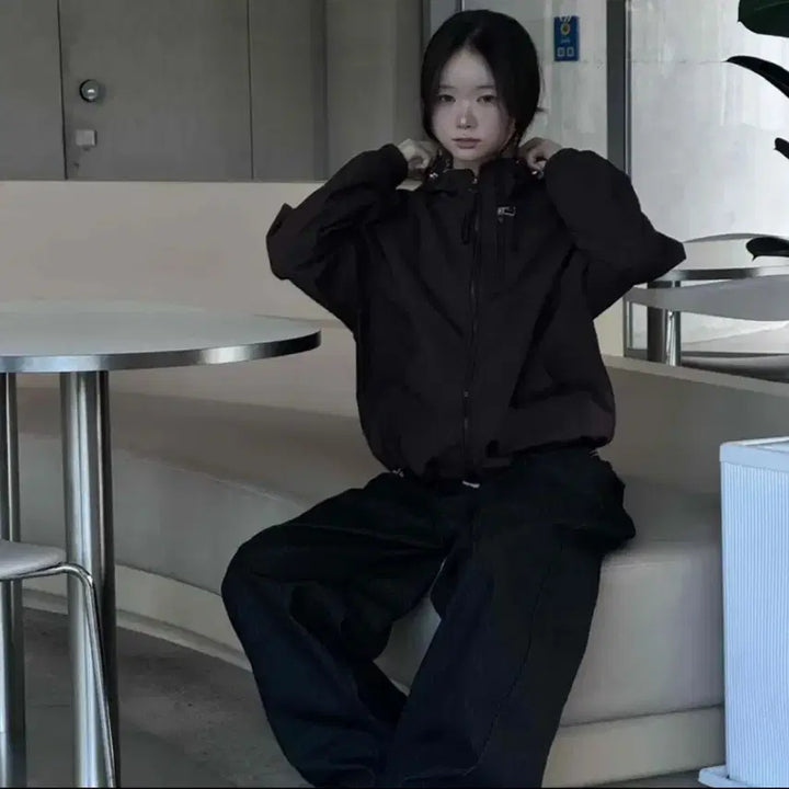 [BUNJANG] Avery Check Windbreaker Jumper / 에이블리 체크 바람막이 점퍼