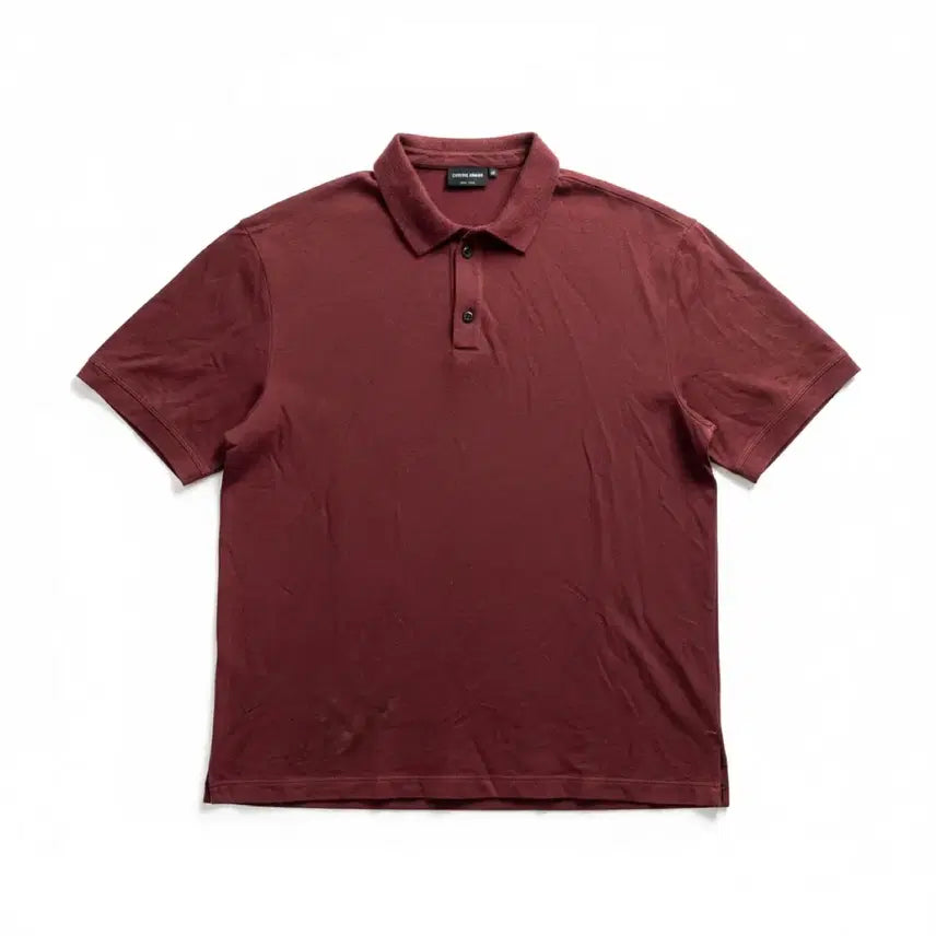 [BUNJANG] Giorgio Armani Burgundy Polo Shirt / 조르지오 아르마니 버건디 폴로반팔티 58