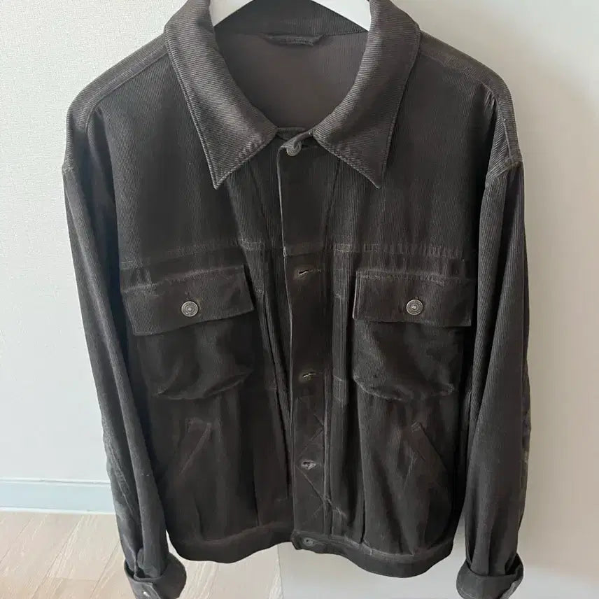 [BUNJANG] Polytelu Corduroy Camo Trucker Jacket / 폴리테루 코듀로이 카모 트러커
