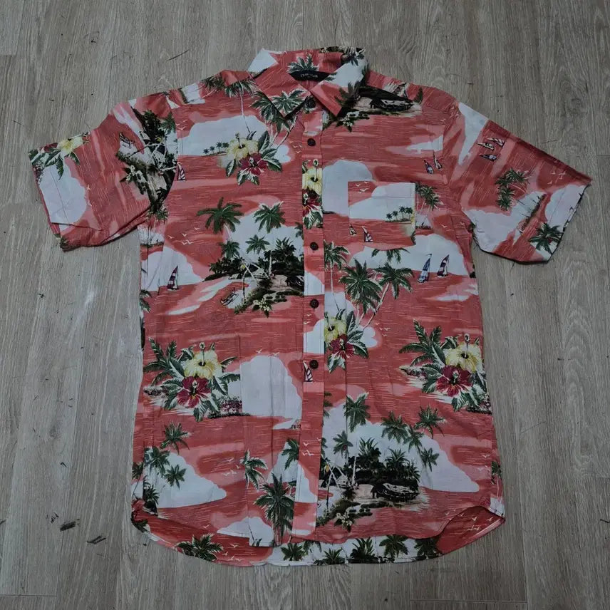 [BUNJANG] TRAD CLUB Hawaiian Short-Sleeve Shirt / TRAD CLUB 트랜드 클럽 하와이안 반팔 셔츠 L(100)
