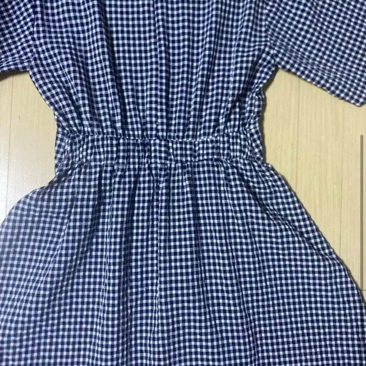 [BUNJANG] Summer Checkered Long Dress / 여름 반팔 체크 롱 원피스