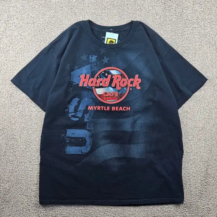 [BUNJANG] Hard Rock Cafe Navy T-shirt (L) / 하드락카페 반팔 티셔츠 ( L ) / 11981