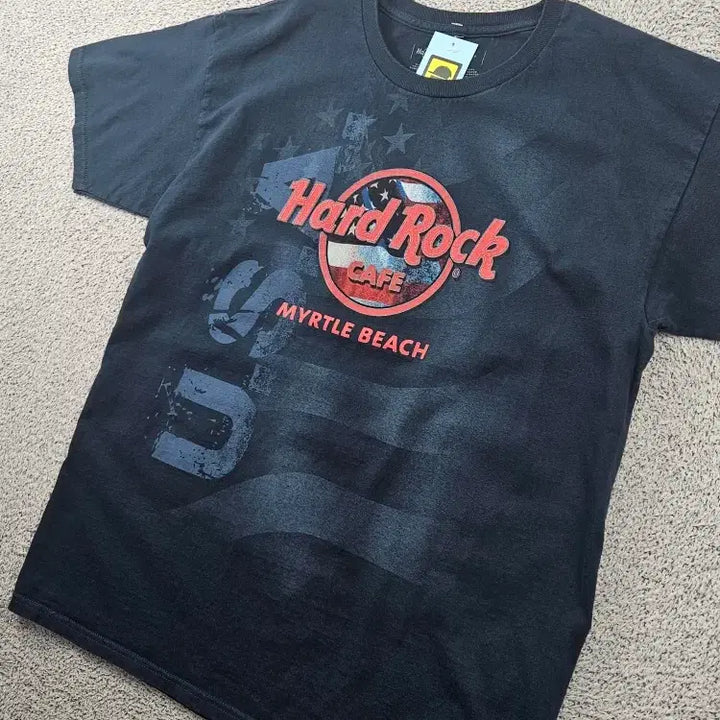 [BUNJANG] Hard Rock Cafe Navy T-shirt (L) / 하드락카페 반팔 티셔츠 ( L ) / 11981