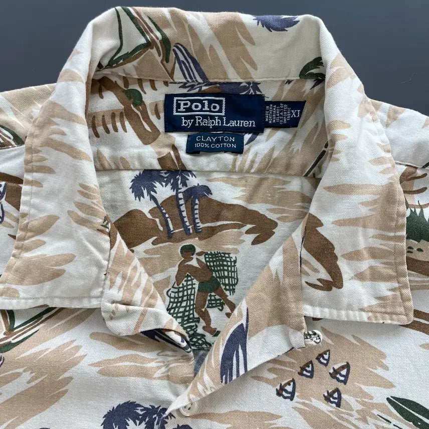 [BUNJANG] Polo Ralph Lauren Clayton Hawaiian Shirt / [XL] 1990s 폴로 랄프로렌 클레이턴 하와이안 반팔 셔츠