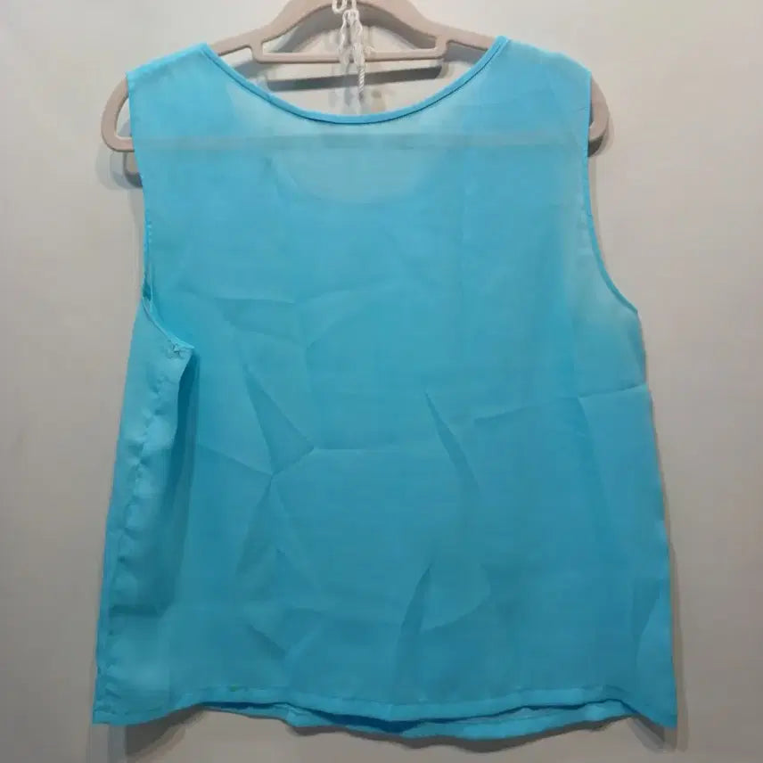 [BUNJANG] Sky Blue Sleeveless Blouse / 하늘색 민소매 블라우스90~95사이즈 여름  64275