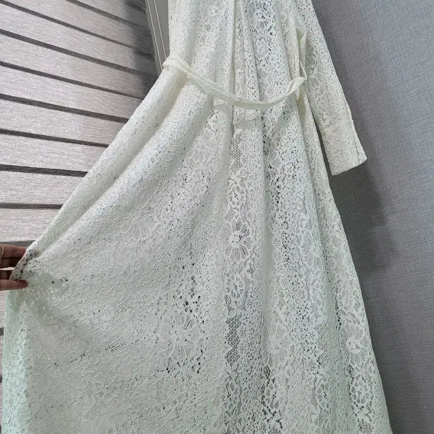 [BUNJANG] Merci Beaucoup All Lace See-Through Maxi Dress / (택채새)메르시비앙 올레이스 시스루맥시