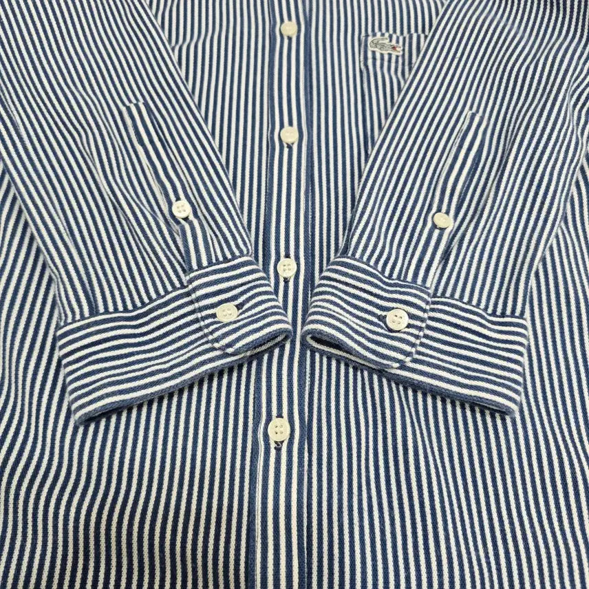 [BUNJANG] Lacoste Striped Long Sleeve Shirt / 라코스테 스트라이프 긴팔 셔츠