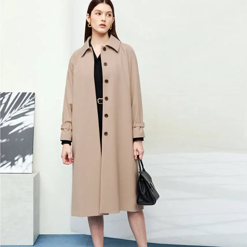 [BUNJANG] THE IZZAT Belted Slit Trench Coat / 더아이잗컬렉션(THE IZZAT) 벨티드 슬릿 트렌치코트 55-66