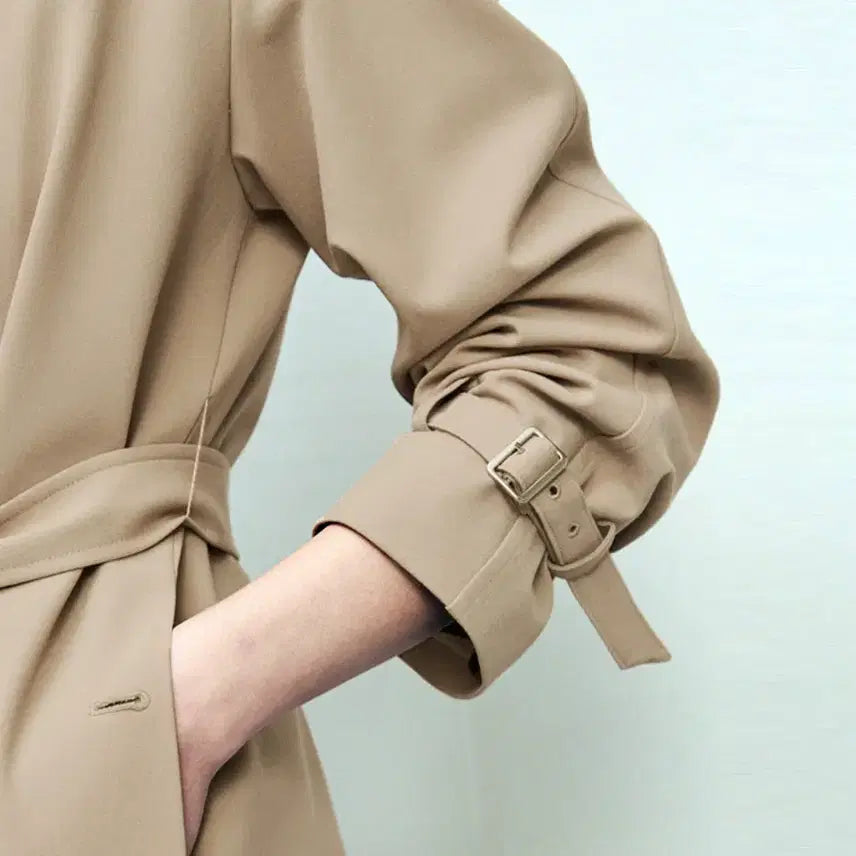 [BUNJANG] THE IZZAT Belted Slit Trench Coat / 더아이잗컬렉션(THE IZZAT) 벨티드 슬릿 트렌치코트 55-66