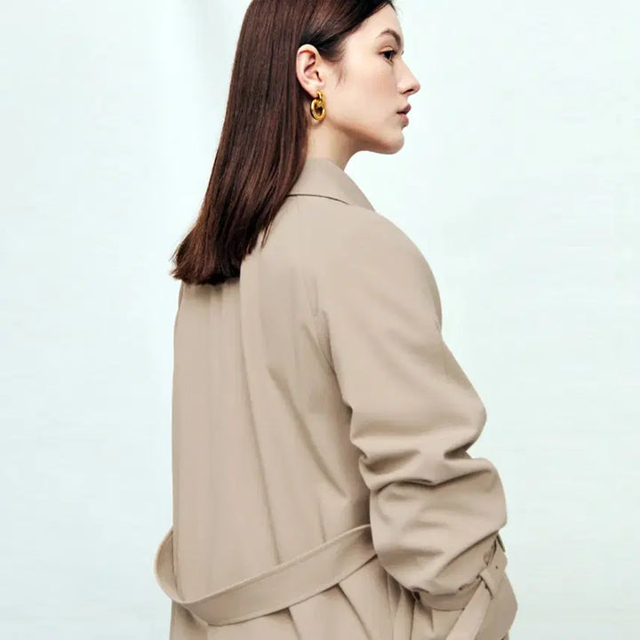 [BUNJANG] THE IZZAT Belted Slit Trench Coat / 더아이잗컬렉션(THE IZZAT) 벨티드 슬릿 트렌치코트 55-66