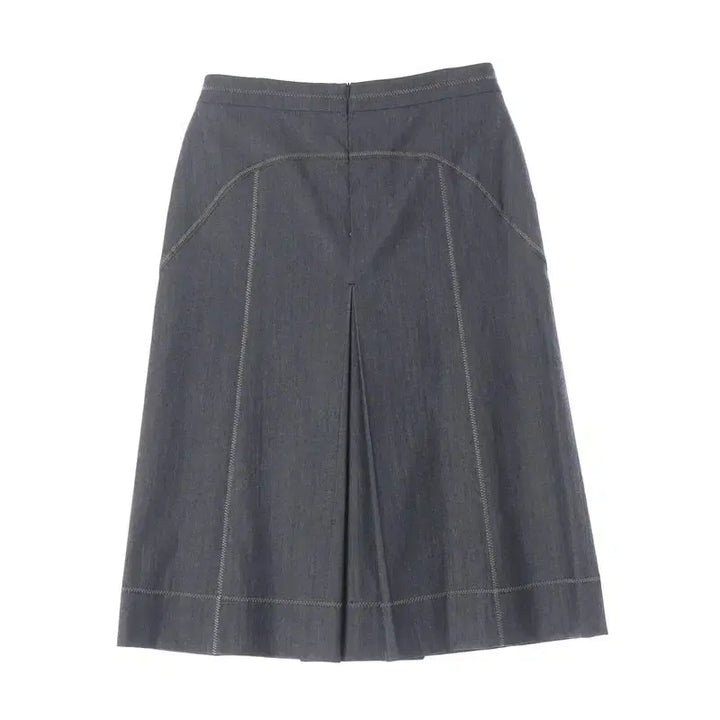 [BUNJANG] PRENDANG Fake Pleated Denim Skirt / 쁘렝땅 페이크 플리츠 데님 스커트